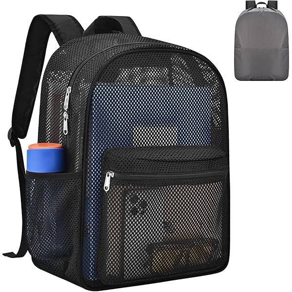 Amazon.com | adidas Hermosa Mesh Backpack, see-through transparent festival  beach book bag | Casual Daypacks