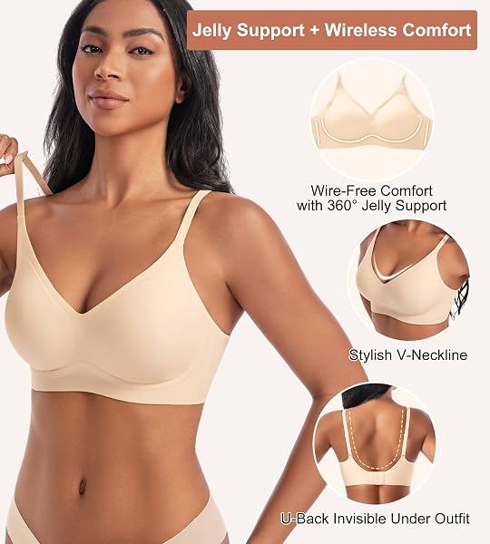ULTREAGLE BRAS FOR WOMEN NO UNDERWIRE – WOMENS BRALETTES SEAMLESS WIRELESS PADDED BRA COMFORTABLE TSHIRT BRAS