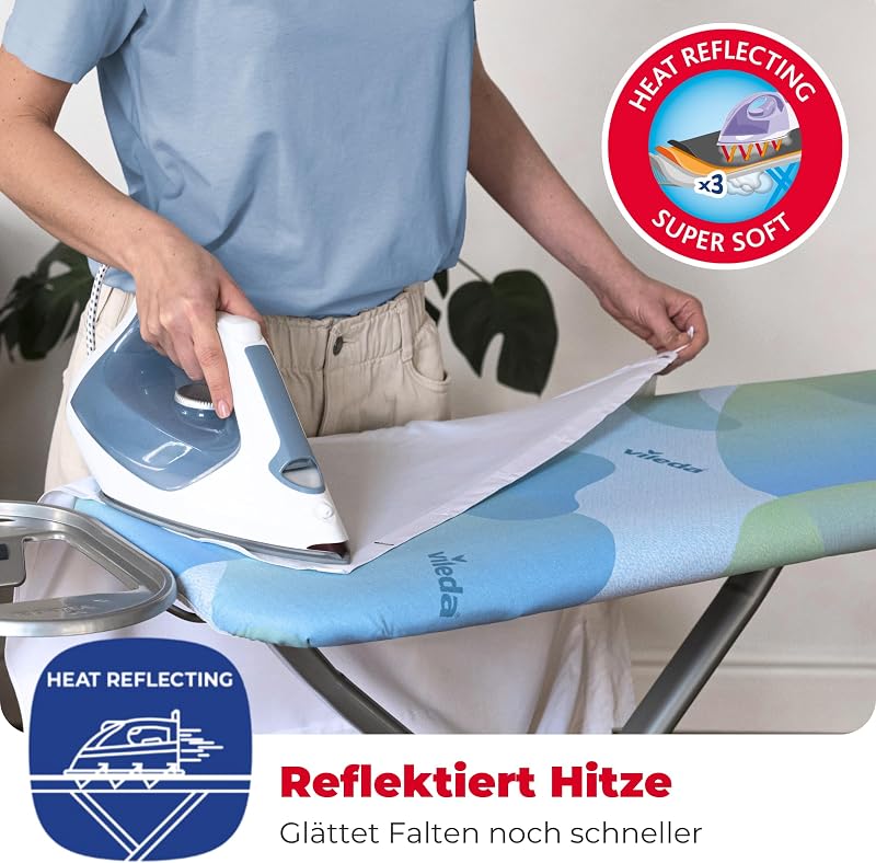 Premium 2in1 Bügelbrettbezug für Dampfbügelstation, Silber-grau