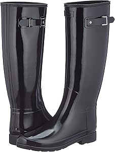 refined adjustable back knee high waterproof rain boot