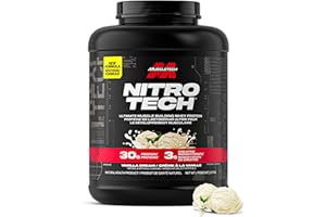 Muscletech Whey Protein Powder - Nitro-Tech Ultimate Muscle Building Formula with Whey Protein Isolate & Peptides - 30g of Pr