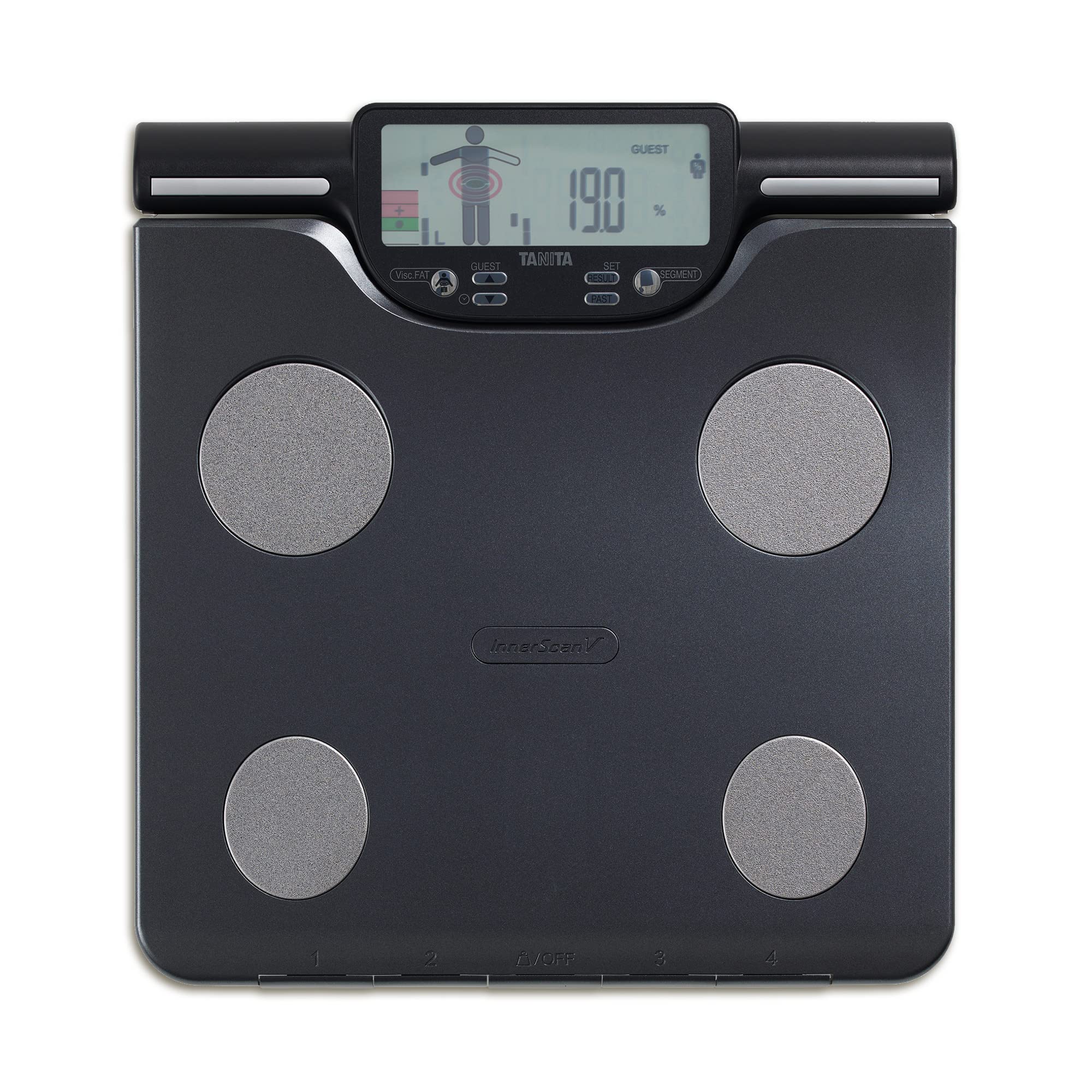 Tanita BC-613 Segmental Smart Scales for Body Weight and Fat – Digital Bathroom Scales with Body Fat, Muscle Mass per Body Part, LCD Display, Advanced Body Scales Black