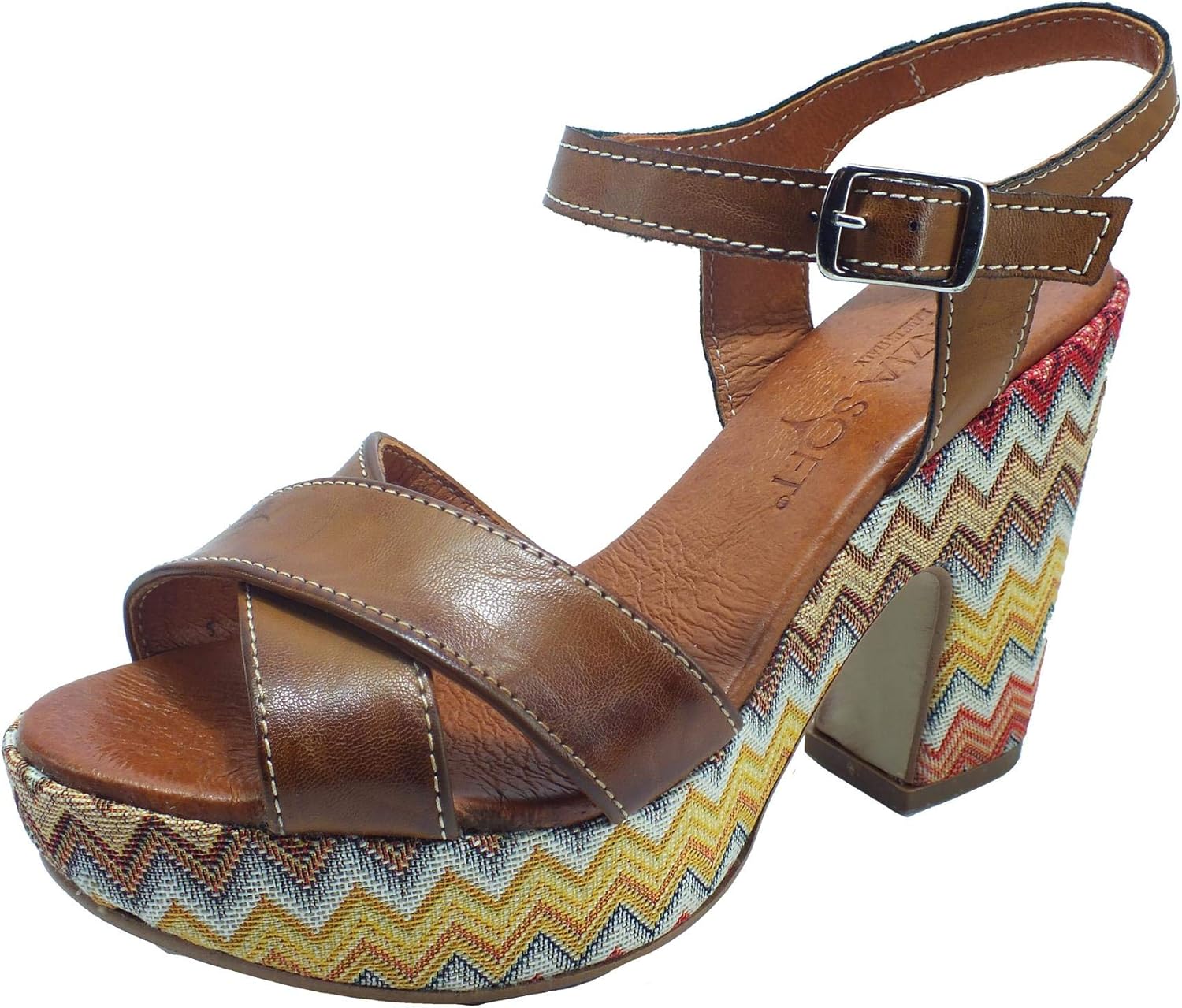 CINZIA SOFT PZ7574 Frank Leder Sandalen für Damen aus rotem Leder mit