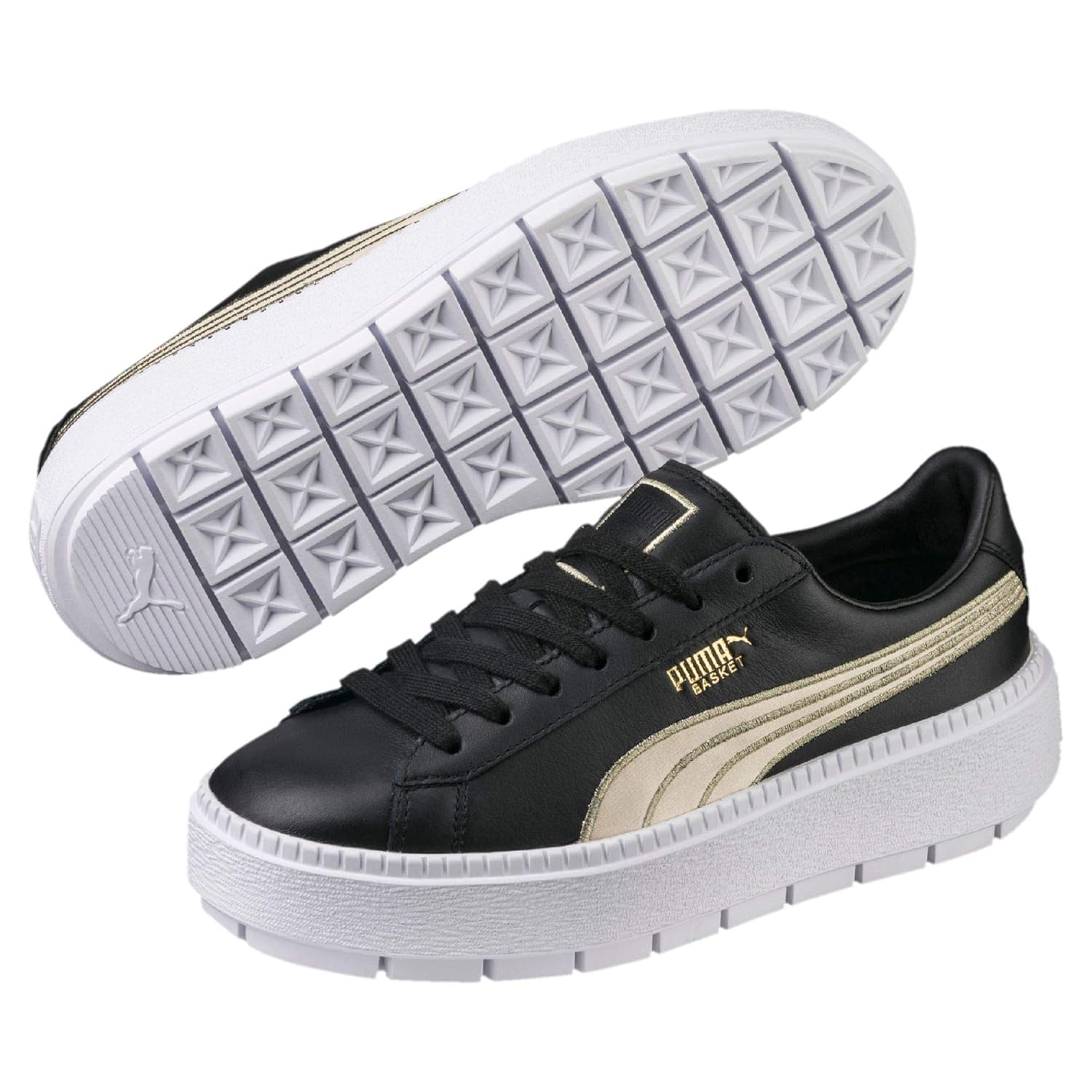 puma heart basket perforated trainers