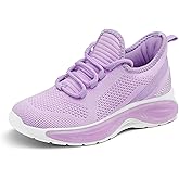RUNSIDE Girls Lightweight Sneakers Kids Lace-up Tennis Running Shoes, Breathable Walking Shoes for Toddler/Little Kid/Big Kid