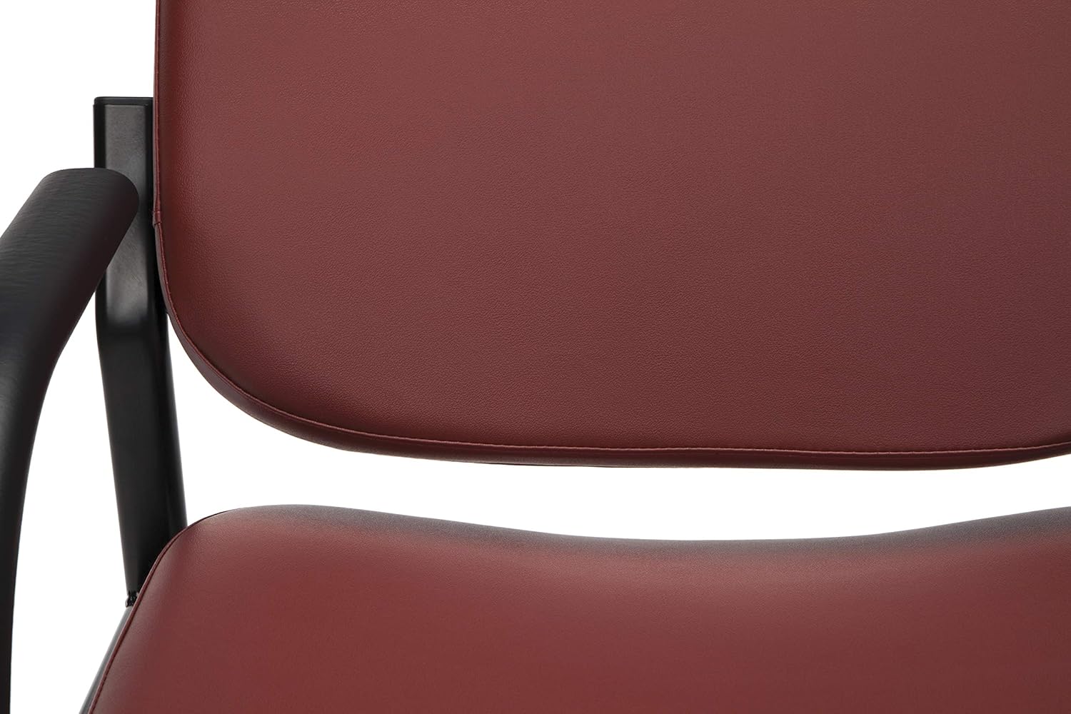 OFM Core Collection Big and Tall Guest and Reception Chair with Arms, Microbial/Anti-Bacterial Vinyl, in Wine: Furniture & Decor
