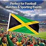 SHATCHI Jamaica Flag 5ft x 3ft with Brass Eyelets Polyester Banner view 4