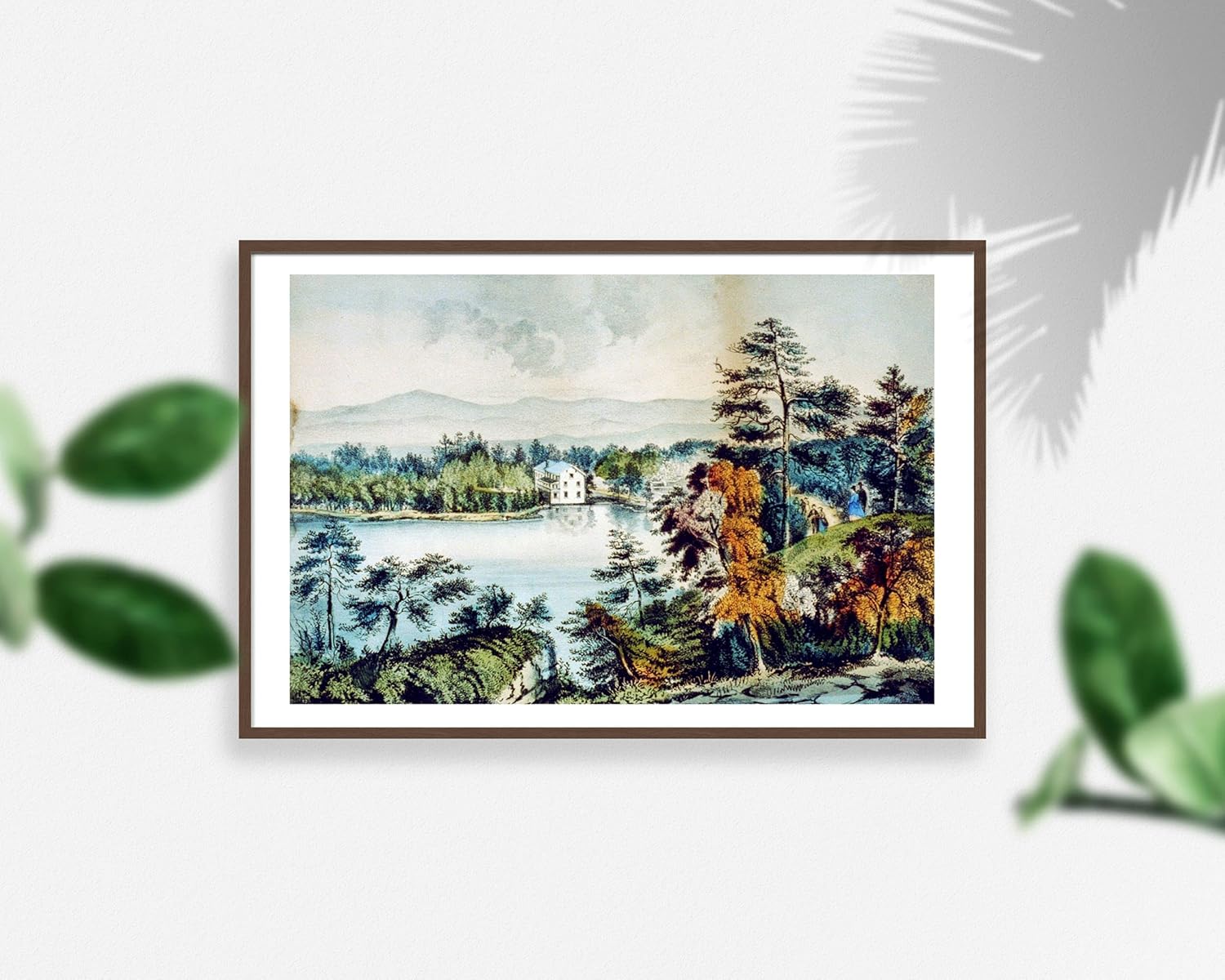 Photographs - INFINITE PHOTOGRAPHS Photo: Lake Mohonk, New Paltz, New York, NY, 1856-1907, Currier & Ives, Ulster County