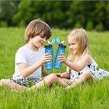 GOPPUS 500ml Kids Water Bottle with Straw BPA Free Blue view 6