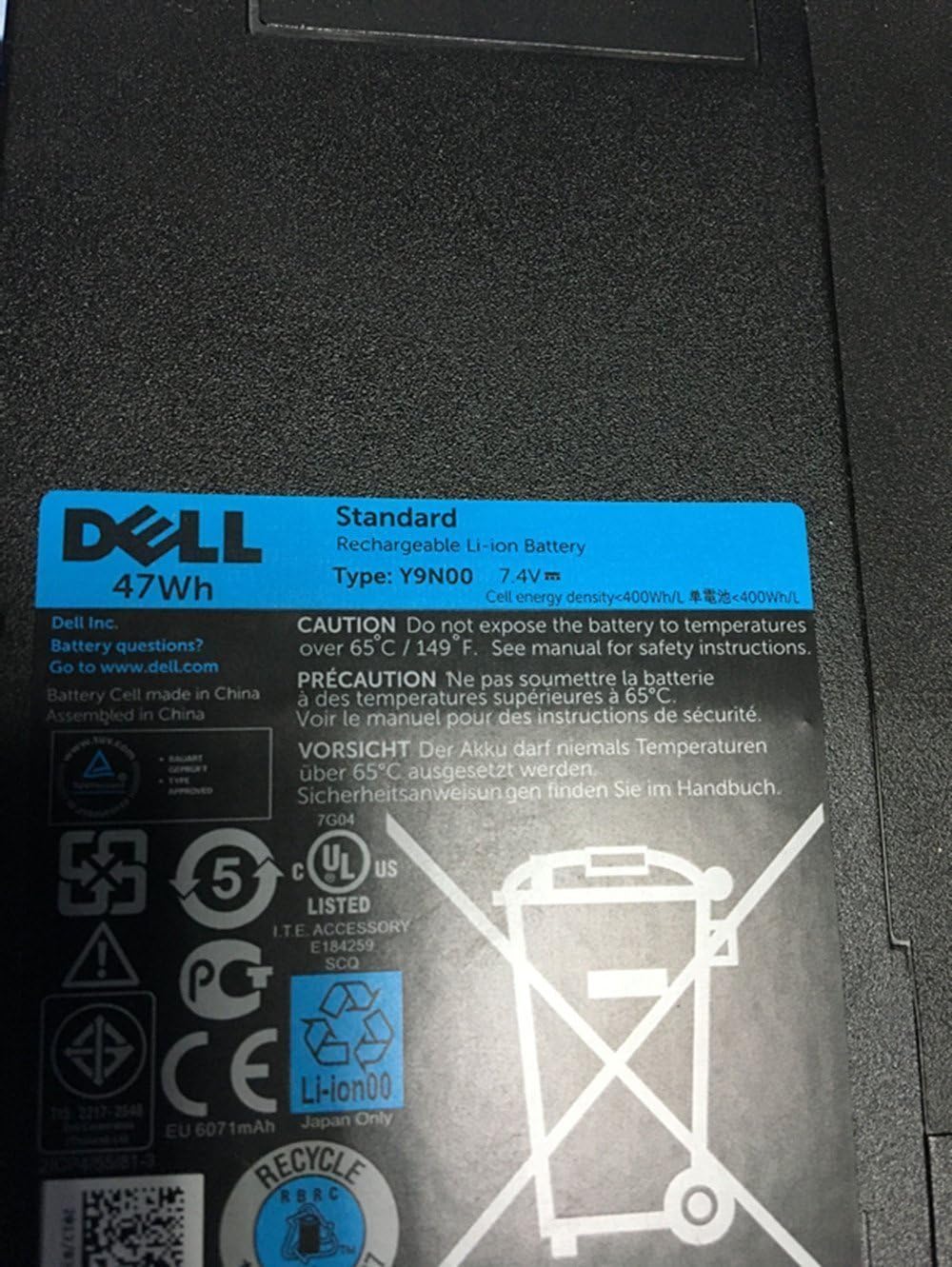 Amazon Com Jlbotique28 Llc Y9n00 For Dell Xps 13 13 L321x 13 L322x 4xn Series 7 4v 47wh 6 Cell Computers Accessories