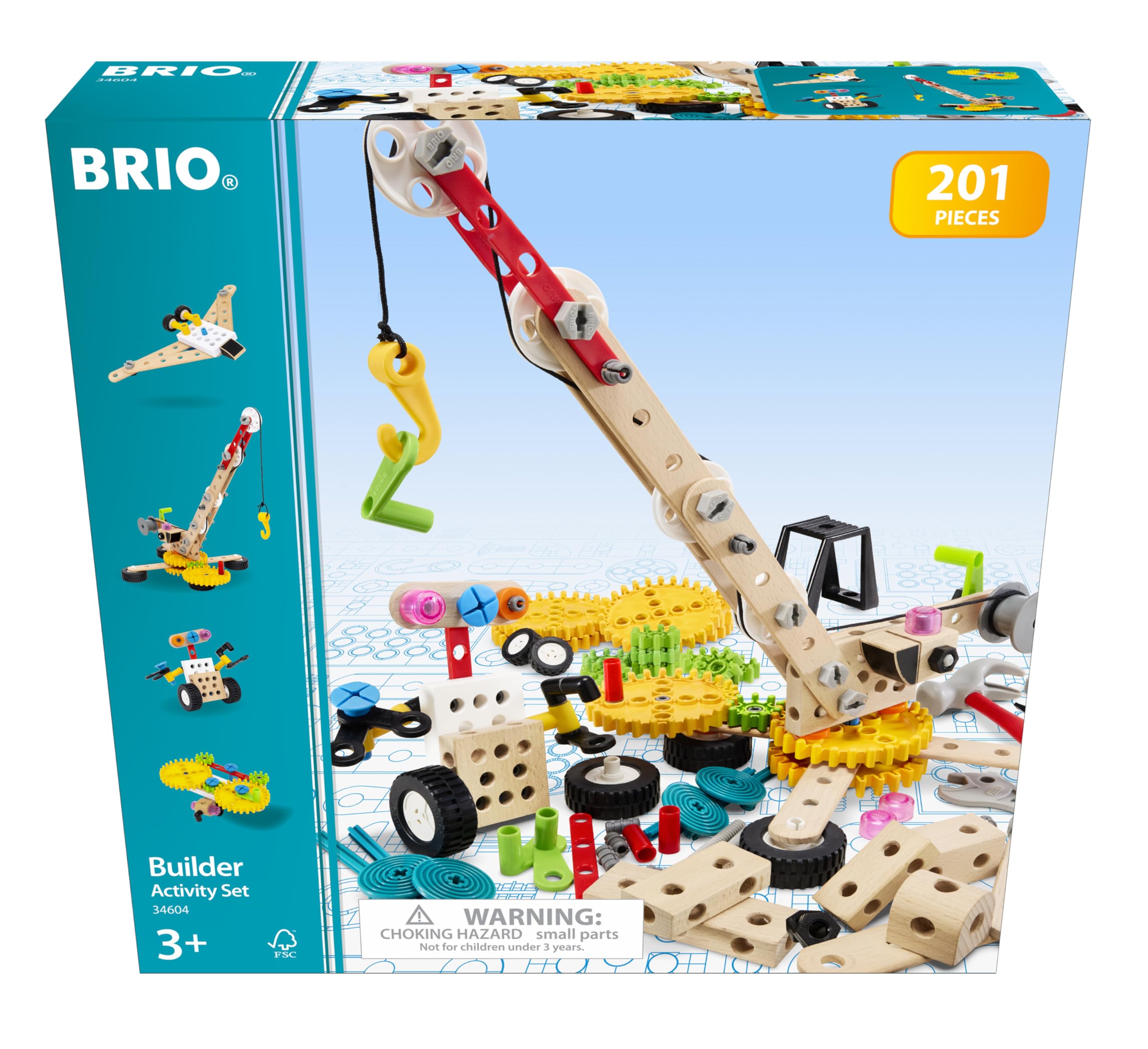 BRIO (ブリオ) ビルダー アクティビティセットⅡ 34604 対象年齢 3歳~ 「全201ピース」 【おもちゃ 玩具 木製おもちゃ ブロック 大工遊び ごっこ遊び プレゼント（誕生日/クリスマス）】商品画像