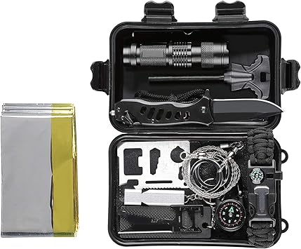 Amazon Co Z 緊急サバイバルキット サバイバルツール マルチツール 12点セット 応急処置 救急キット 防災用品 グッズ Sos屋外生存 アウトドア キャンプ 登山 旅行 携帯 収納便利 Co Z 応急処置 救急箱