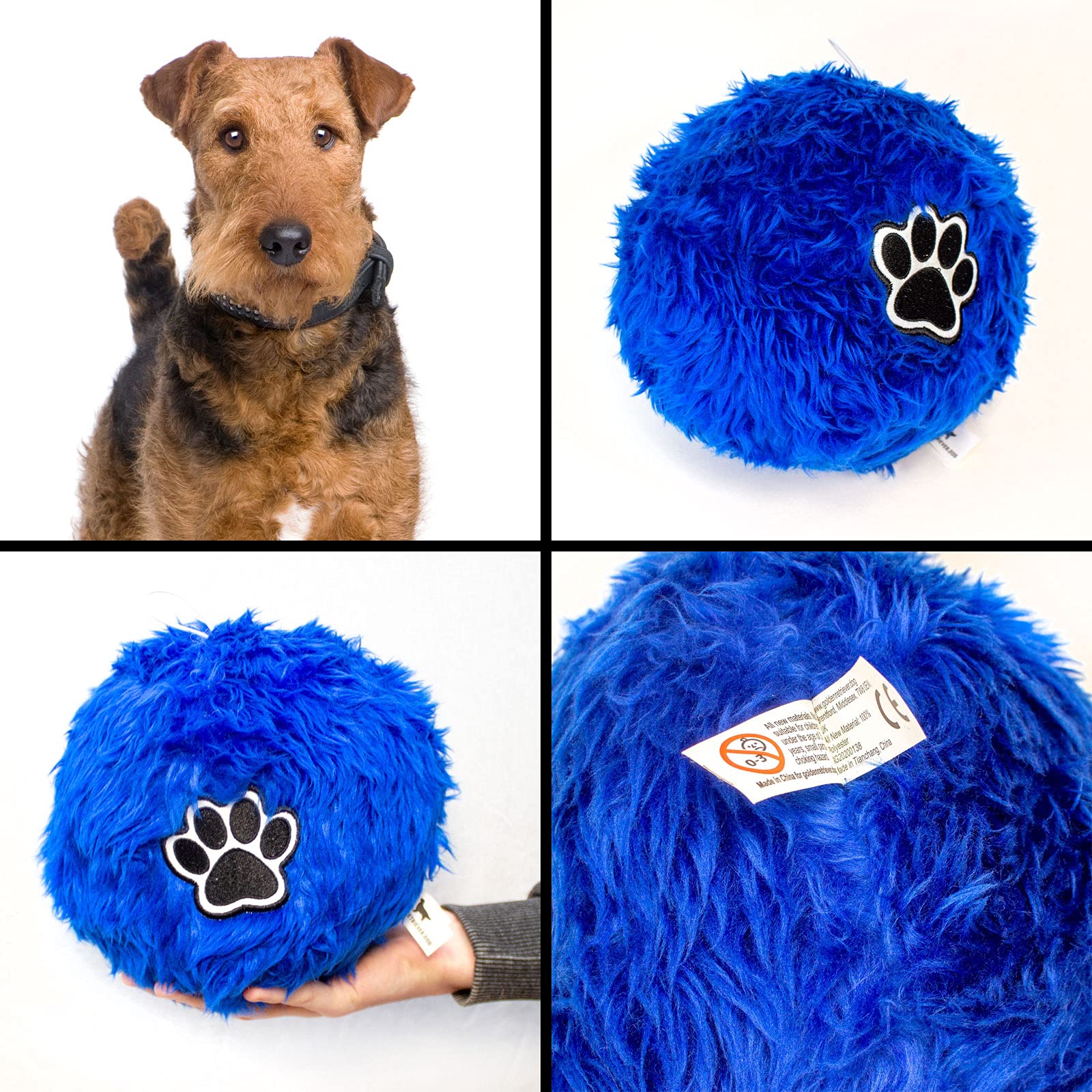 Soft Fluffy Dog Ball For AIREDALE TERRIER - Large Size Ball