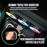 Corsair H150 RGB 360mm Liquid CPU Cooler SP120 RGB ELITE Fans AM4 LGA 1200 view 3