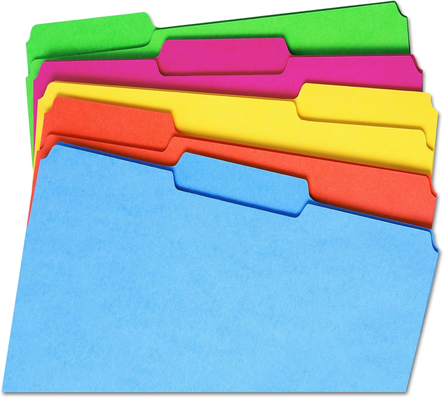 Smead File Folder, Reinforced 1/3-Cut Tab, Letter Size, Assorted Colors, 100 per Box (11993) : Colored File Folders : Office Products