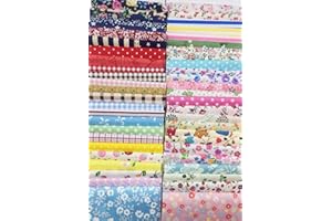 levylisa 200 PCS 4'' x 4''100% Precut Cotton Fabric Bundles DIY Sewing Quarters Bundle Fabric Quilting Vintage Sheet Supply