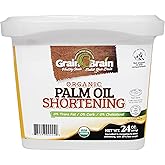 Grain Brain Organic Palm Shortening (24 oz) Pure and Natural, Sustainable Certified,Non-Hydrogenated