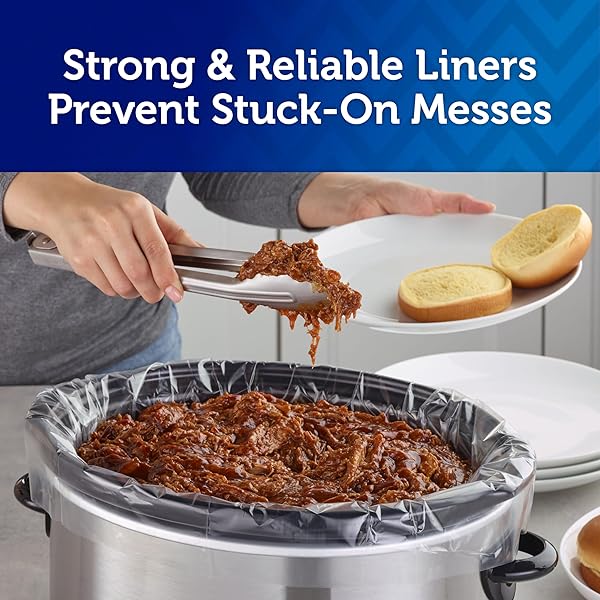 REYNOLDS KITCHENS SLOW COOKER LINERS, REGULAR (FITS 3-8 QUARTS), 6 COUNT