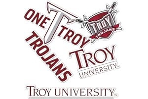 Desert Cactus Troy University Sticker Trojans Full Sheet Sticker Vinyl Decals Laptop Water Bottle Car Scrapbook 13.43x10.98 Sheet T2 (Type 2)