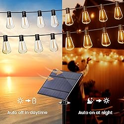 OHLUX 60FT Solar Globe String Lights
