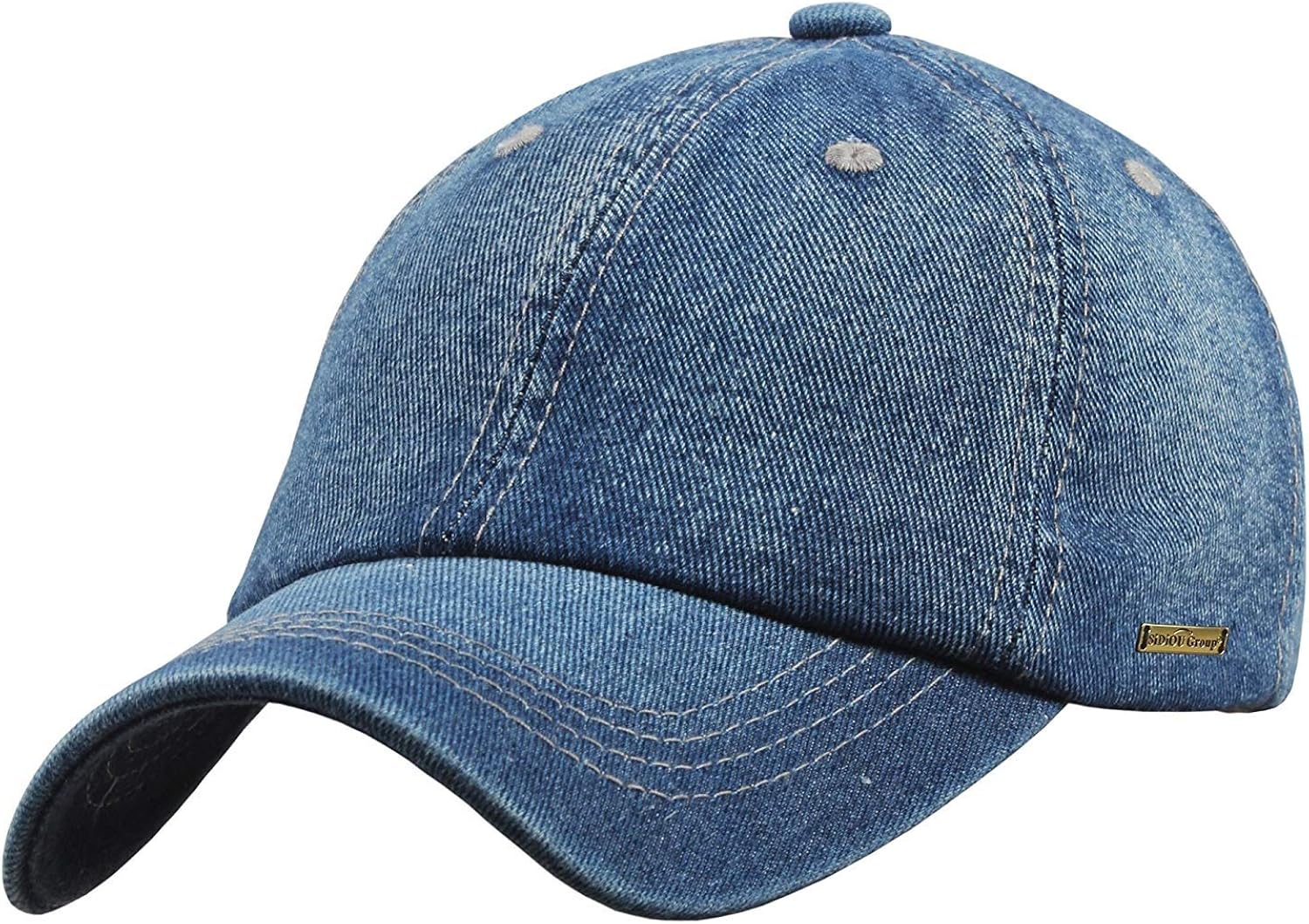 Men's Denim Baseball Cap Solid Washed Jeans Color Cotton Hat Women