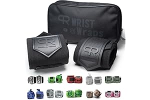 PR Personal Record Heavy Duty Premium Wrist Wraps, More Elasticity, Reinforced Stitching, Extra Wide Strap, Strong Thumb Loop