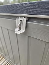 Garden Store Direct 190L Grey Plastic Outdoor Storage Box 96x45x49cm Strapped view 5