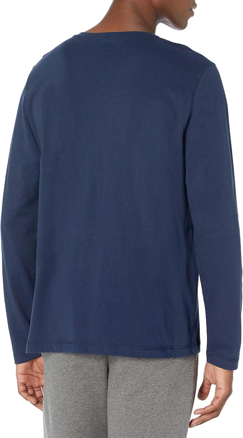 Nautica Men's Long Sleeve Henley Pajama Top at  Men’s Clothing store