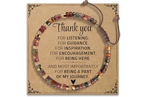AGOT Thank You Gifts for Women: Teacher Appreciation Office Gifts for Coworkers Employee Boss Lady Manager Colleague Natural Stone Bracelet