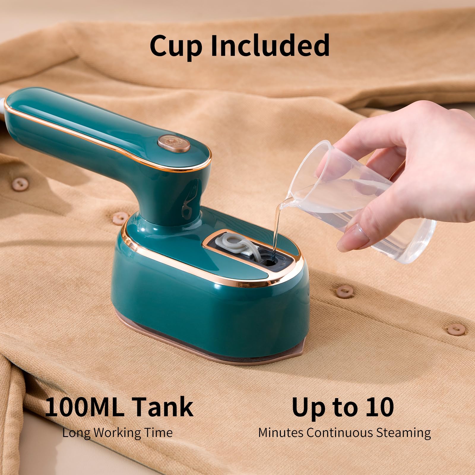 Travel Steamer for Clothes -1000W Small Steam Irons Foldable for Wrinkle Removal, Compact Portable Mini Steamer for Clothes Travel College Dorm Office Home Garment Steamer for Clothes 120V