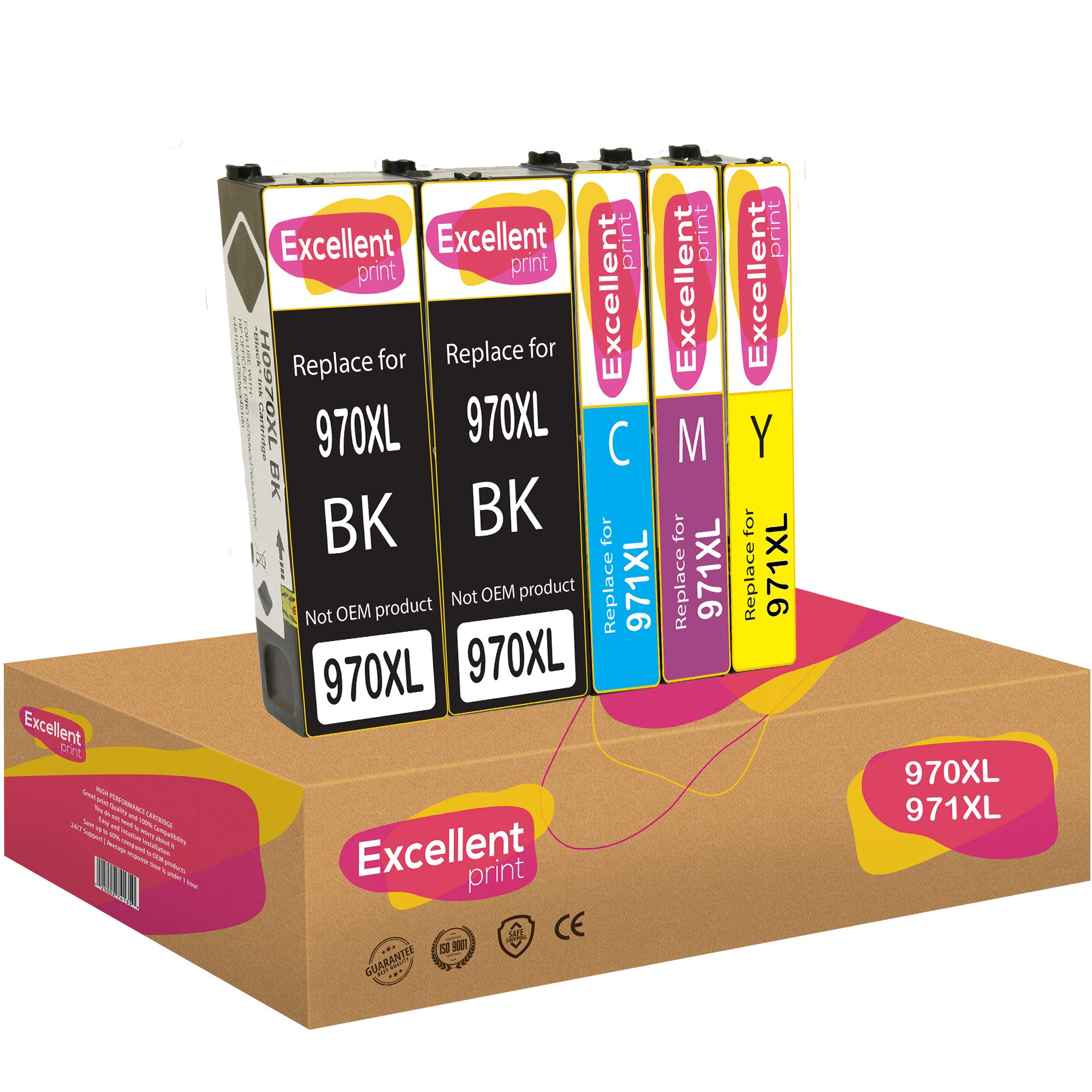 Excellent Print 970XL 971XL 970 XL 971 XL Compatible Ink Cartridges for HP Officejet Pro X451dw X476dw X551dw X576dw