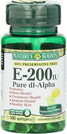 Nature's bounty vitamin E dl-a Soft Gel 200iu 100 (074312017605)