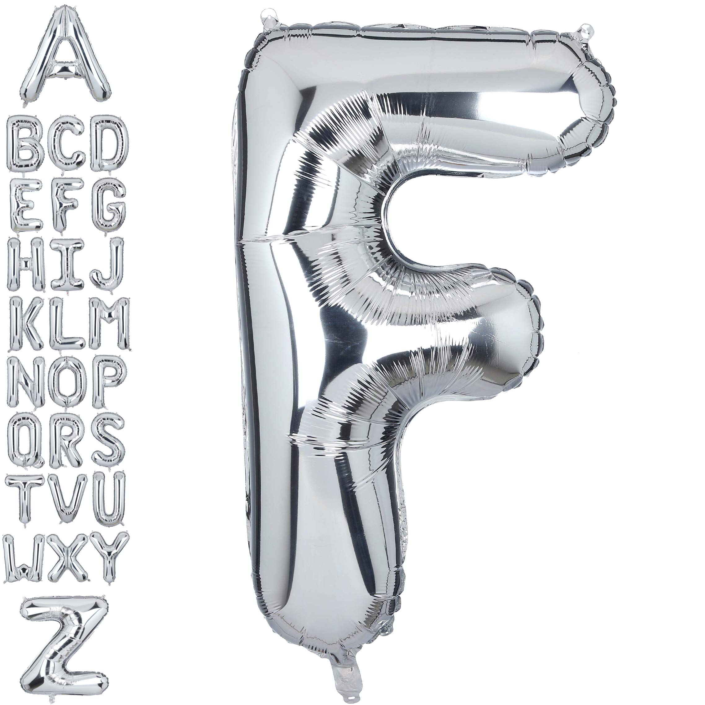40 Inch Giant Silver Letter F Foil Helium Balloons Big Single Mylar Balloon Birthday Party Decoration Supply Baby Shower (Silver F)