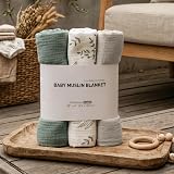 Soarwg Kids Muslin Swaddle Blankets 95x100 cm Pack of 3 Baby Burp Cloths view 8