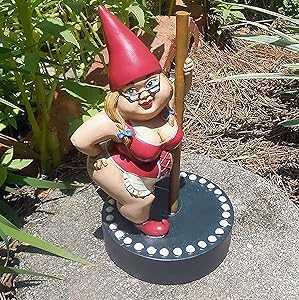 LQ-MAOZI Garden Resin Gnome Couple Statue - Garden Gnome Couple in Love,gnome Ornament,Resin Patio-Lawn-and-Garden Outdoor-Decor Garden-Sculptures-and-Statues,B