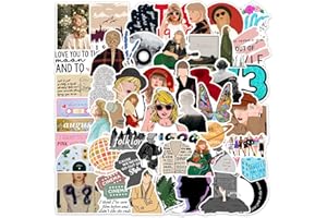 BAQRAXIA 100PCS TS Fans Music Stickers, All Albums Stickers Merch, Waterproof Vinyl Stickers for Water Bottle, Laptop, Phone, Music Fans, Great Gift for Fans,Teenagers, Adults and Music-Lover
