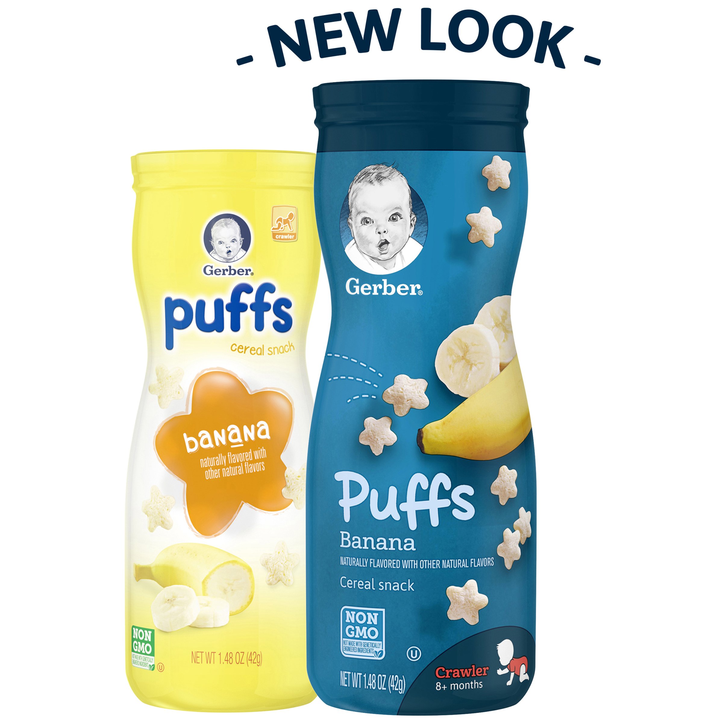 Gerber Graduates Puffs Cereal Snack, Assorted Flavors, 1.48 Ounce, 6