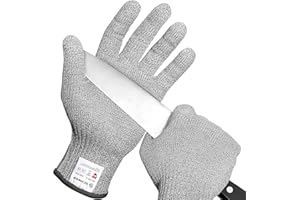Schwer SlicePro ANSI A9 Cut Resistant Gloves, Food Grade Reliable Cutting Glove, Mandoline Gloves for Kitchen Meat Cutting, Oyster Shucking, Fish Fillet Processing, Non-PFAS, PR1501-G, L