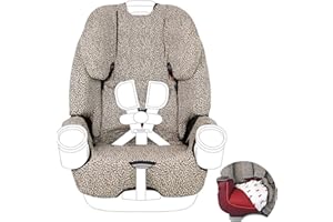 UKJE Protective Car Seat Cover Compatible with Graco 4ever DLX 4-in-1 Car Seat, CPSC Compliant Standards, Car Seat Liner Protector, Convertible Car Seat, Travel Accessories, Cotton Cover- Sand Leopard
