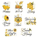 CRASPIRE 8 Styles Bees Wall Stickers PVC Waterproof
