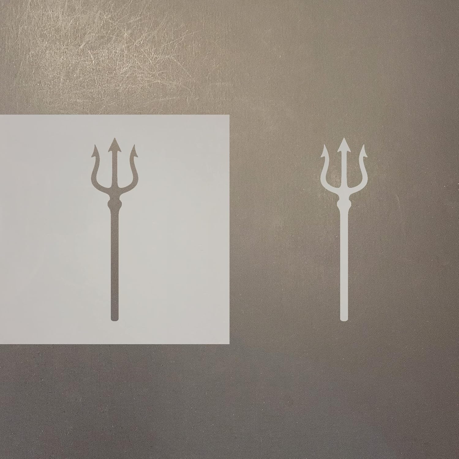 Mixed Media - Trident Reusable Mylar Stencil - Art Craft Supplies 4 Inch