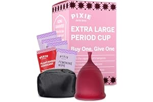 The Pixie Cup - Soft, Safe, Reusable Menstrual Cup – 100% Medical-Grade Silicone Period Cup - Buy One We Give One (XL)