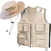 Kids Explorer Vest and Hat Costume - Backyard Safari Cargo Vest Kid Outdoor Activity - Gifts for Young Kids, Boys and Girls Ages 3-6