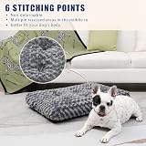 KSIIA Small Dog Bed 60x45x7 cm Calming Plush with Non Skid Bottom view 8