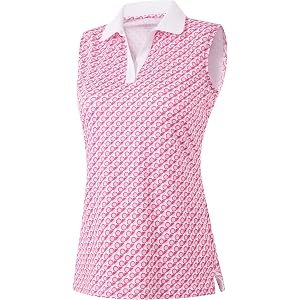 M MAELREG Womens Polo Shirts Short Sleeve V-Neck Collared Golf Tennis Shirt Moisture Wicking Tank Top Womens Golf Shirts