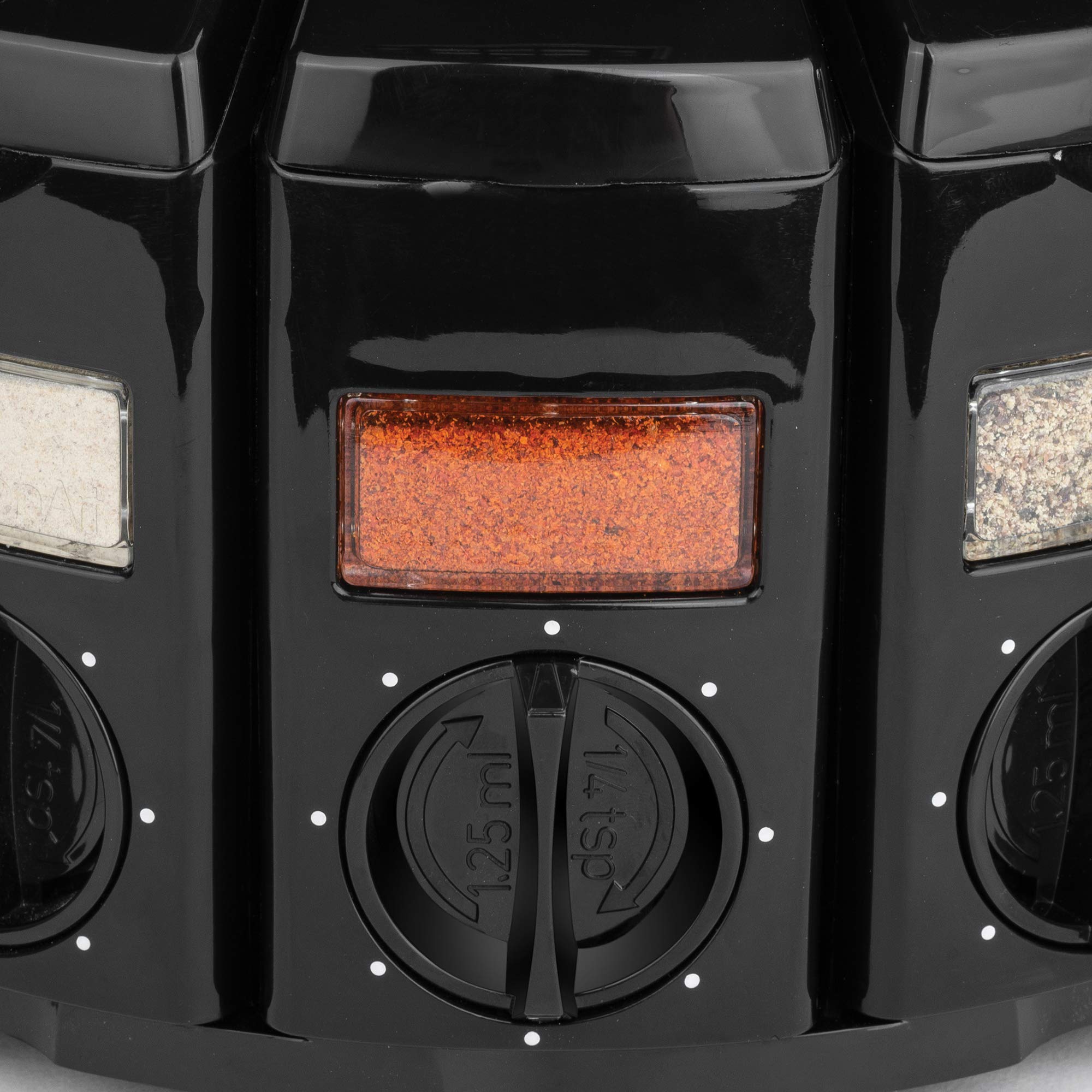 Kitchen Art Spice Rack Select-A-Spice Auto-Measure Carousel 12 Compartments Black 8.75 x 8.75 x 6 inches