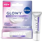 NIVEA Glowy Lip Care, Hydrating Lip Balm, 0.35 FL OZ | Lip Balm with Hyaluronic Acid, Vitamin E and Magnolia Extract, Instantly Boosts Natural Lip Glow, Non Sticky, Vegan*