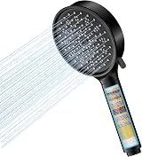Cobbe Hard Water Filter Shower Head 6 Modes 20-Stage Filtration Black view 1