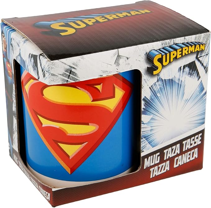 TAZA CERAMICA 325 ML CON CAJA | SUPERMAN ICON: Amazon.es: Hogar