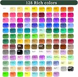 Artecho Watercolor Paint Set 128 Colors in Portable Box with Papers & Brushes view 2